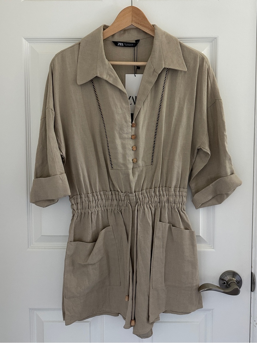 NWT Zara Khaki Romper